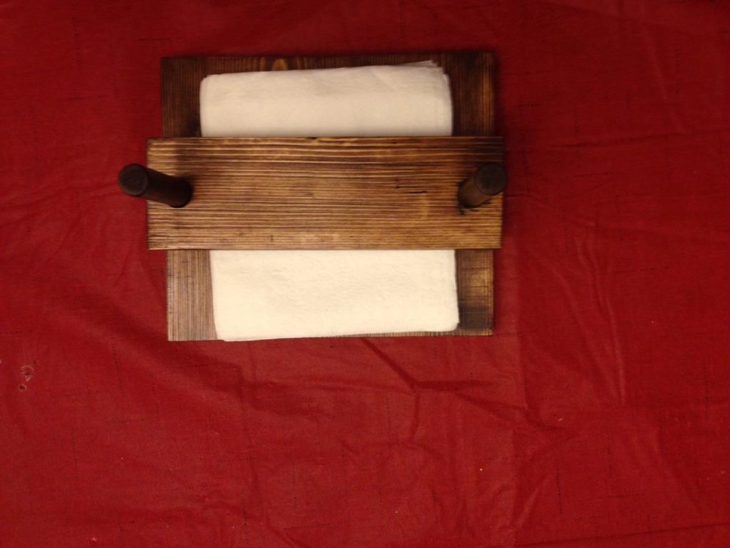 Wooden napkin holder