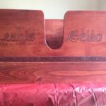 Custom designed cello stand - stained