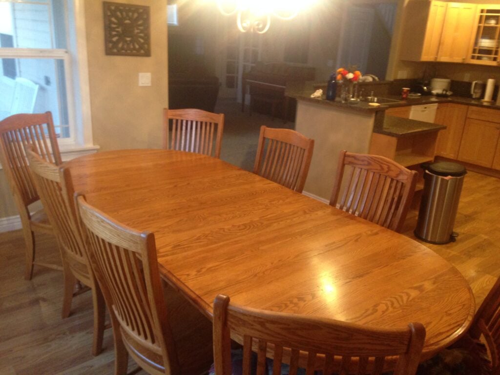 Stained Dining Room Table